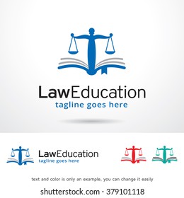 Law Education Logo Template Design Vector