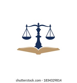 Law education shield shape concept logo design. Vector Libra and open book logo combination.	