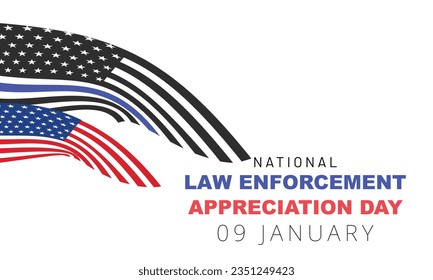 Law enforcement appreciation day. background, banner, card, poster, template. Vector illustration.