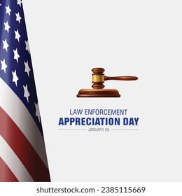 Law Enforcement Appreciation Day. Law day background. 