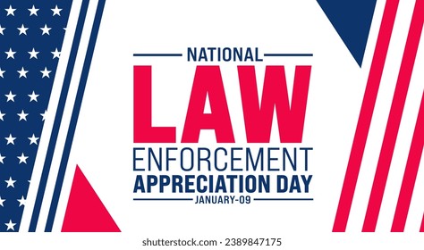 Law enforcement appreciation day background design template use to background, banner, placard, card, book cover,  and poster design template with text inscription and standard color. vector