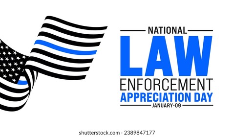 Law enforcement appreciation day background design template use to background, banner, placard, card, book cover,  and poster design template with text inscription and standard color. vector