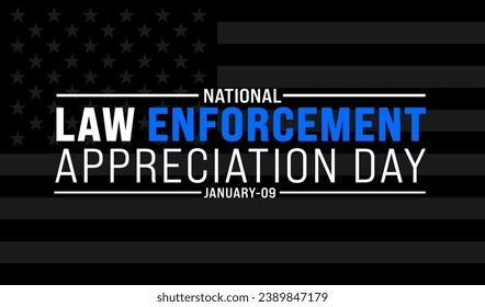 Law enforcement appreciation day background design template use to background, banner, placard, card, book cover,  and poster design template with text inscription and standard color. vector