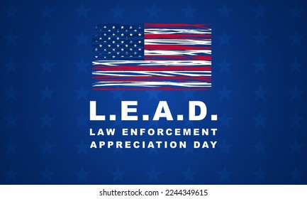 Law Enforcement Appreciation Day L.E.A.D. - banner, poster, card 