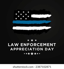 Law enforcement appreciation day (LEAD) is observed every year on January 9, to thank and show support to our local law enforcement officers who protect and serve. vector illustration