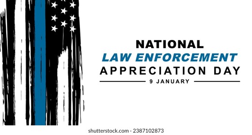 Law enforcement appreciation day (LEAD) is observed every year on January 9, to thank and show support to our local law enforcement officers who protect and serve. vector illustration