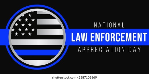 Law enforcement appreciation day (LEAD) is observed every year on January 9, to thank and show support to our local law enforcement officers who protect and serve. vector illustration