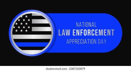 Law enforcement appreciation day (LEAD) is observed every year on January 9, to thank and show support to our local law enforcement officers who protect and serve. vector illustration