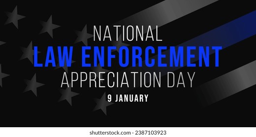 Law enforcement appreciation day (LEAD) is observed every year on January 9, to thank and show support to our local law enforcement officers who protect and serve. vector illustration