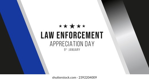 Law enforcement appreciation day (LEAD) is observed every year on January 9, to thank and show support to our local law enforcement officers who protect and serve. vector illustration