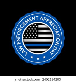 Law enforcement appreciation day (LEAD) is observed every year on January 9, to thank and show support to our local law enforcement officers who protect and serve. vector illustration