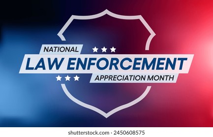 Law enforcement appreciation Month is observed every year in May, to thank and show support to our local law enforcement officers who protect and serve. vector illustration