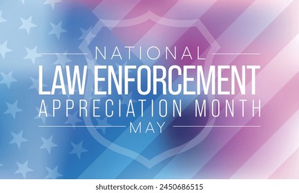 Law enforcement appreciation Month is observed every year in May, to thank and show support to our local law enforcement officers who protect and serve. vector illustration