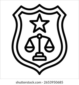 Law Enforcement Icon Element For Design