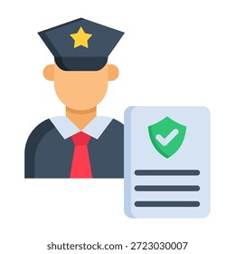 Ícone de aplicação da lei ilustração de vetor de estilo plano