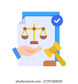 Ilustração vetorial plana do ícone da aplicação da lei