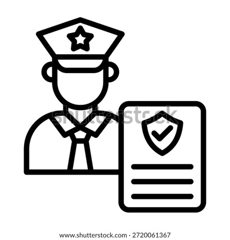 Law Enforcement Icon Line Style Vector Illustration