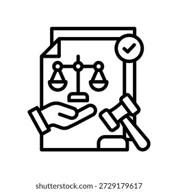 Ilustração vetorial da linha de ícones da aplicação da lei
