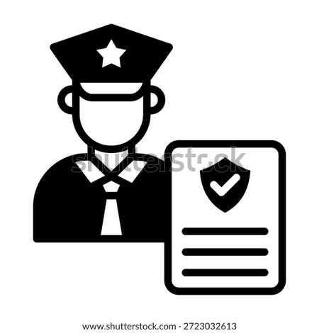 Law Enforcement Icon Mixed Style Vector Illustration
