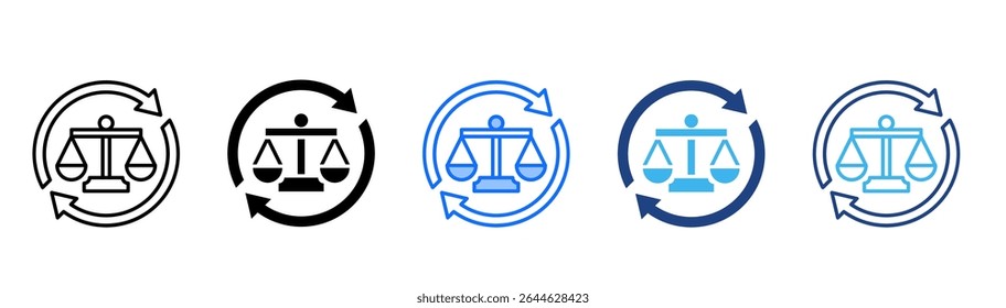 Law Enforcement icon set multiple style collection