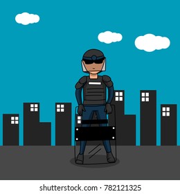 Law Enforcement Illustration vector