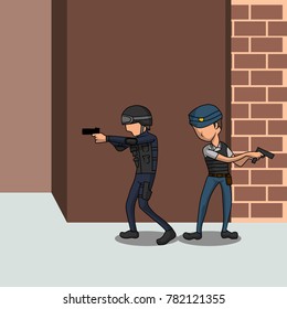 Law Enforcement Illustration vector