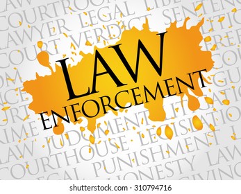 Law enforcement word cloud concept