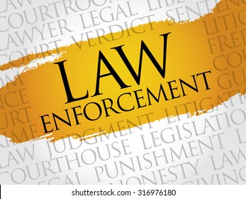 Law enforcement word cloud concept