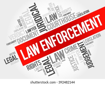 Law enforcement word cloud concept