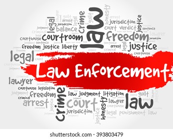 Law enforcement word cloud concept