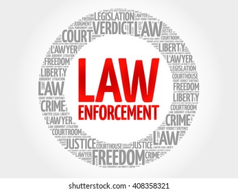 Law enforcement word cloud concept