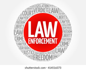 Law enforcement word cloud concept