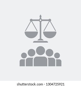 Law equality concept icon