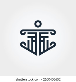 Ilustraciones de diseño de vectores abstractos de Law Firm