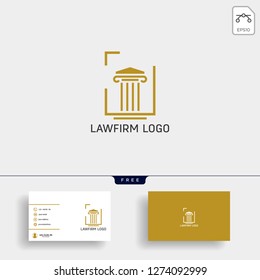 Law Firm, Advocate Creative Logo Template With Business Card