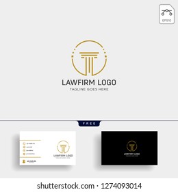 Law firm, advocate creative logo template with business card