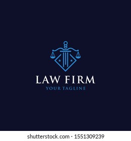 Law firm advocate creative logo template