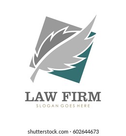 Law firm, attorney, lawyer service logo, template full vector