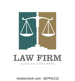 Law Firm Attorney Logo Design Vector