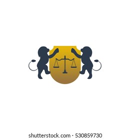 Law Firm Badge Vector Logo Design Template