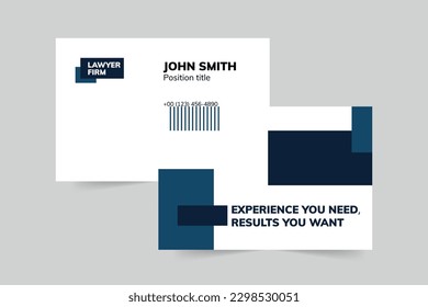 Law Firm business card template. A clean, modern, and high-quality design business card vector design. Editable and customize template business card