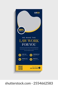 Law Firm Business standee roll up banner template design