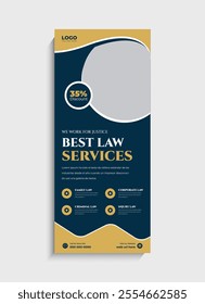 Law Firm Business standee roll up banner template design