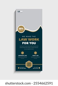 Law Firm Business standee roll up banner template design