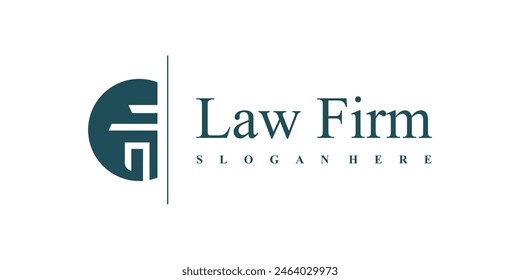 Law firm design element vector idea with creative concept