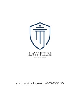 law firm design logo template vector icon