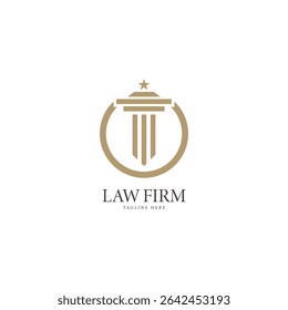 ícone de vetor de modelo de logotipo de design de escritório de advocacia