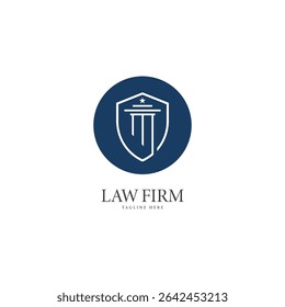 law firm design logo template vector icon