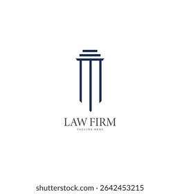 law firm design logo template vector icon