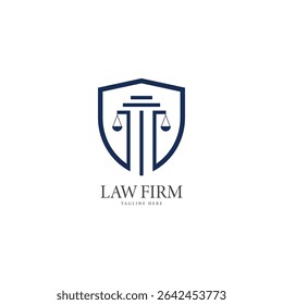ícone de vetor de modelo de logotipo de design de escritório de advocacia